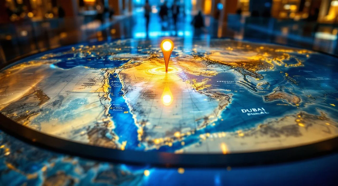 Dubaï sur la carte du monde : position, localisation et géographie complète